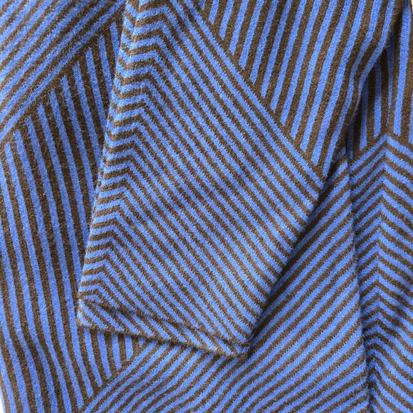 Cynthia Rowley Blue Black Striped Mock Neck Sweater 1X Plus Size - Picture 6 of 6